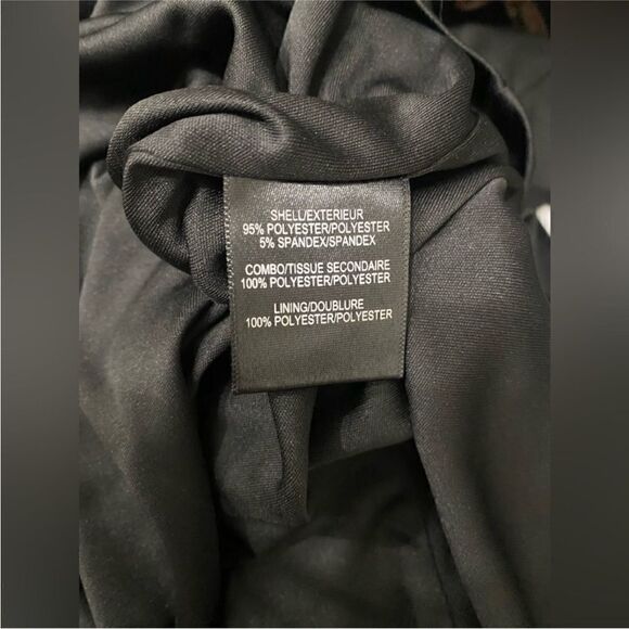 One33 Social NWT Pleated Ruffle Long Sleeve Cocktail Dress Black Size 8 - Picture 14 of 16